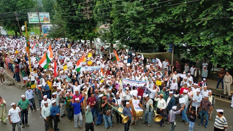 himachal_pradesh_kullu_nps_employees_rally